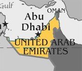 Map of الإمارات العربية المتحدة