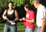 Volunteers Distributing Information