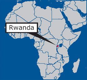 Map of Africa: Rwanda