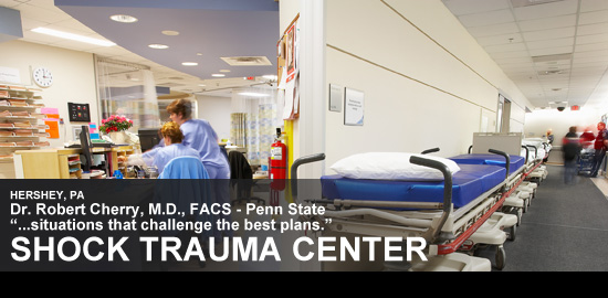 Emergency Room Interior, showing Beds and Nursing Staff