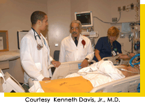 Dr. Davis with medical student. Courtesy Benjamin S. Carson, Sr., M.D. and Keith Weller