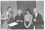 (from left) Secretary of Agriculture (1977-1981) Robert Berglund, Ruth Berg (Chief Norm Berg's wife), Joyce Warsack, and NRCS Chief (1979-1982) Norm Berg (NRCS photo -- click to enlarge)