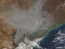 Satellite image of fires in Africa