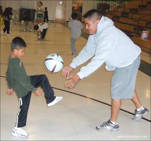 AmeriCorps VISTA project Southwest Youth Services's Native American Soccer Project