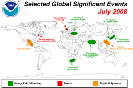 Selected Global Significant Events for July 2008