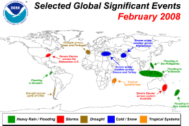 Selected Global Significant Events for February 2008