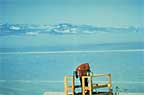 A researcher checks remote sampling equipment.