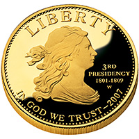 Jefferson Liberty First Spouse Coin