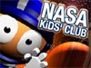 Cartoon astronaut with words NASA Kids' Club