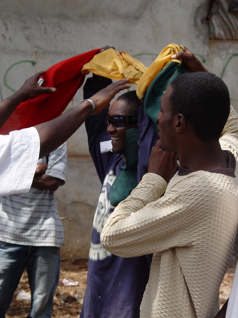 youths with Guinea's Flag