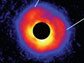 Coronographic image of polarized light around the star AB Aurigae.