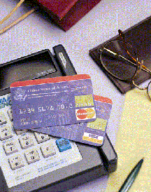 Government Purchase Cards atop Credit Card Reader