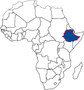 Map of Africa highlighting country location.