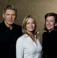 Actor Harrison Ford, Special Envoy Bo Derek, and Assistant Secretary McMurray after filming PSA on Illegal Wildlife Trafficking [State Dept. Photo] 