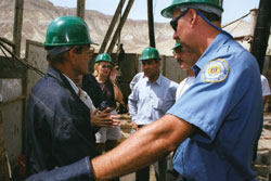 MMS staff perform mock drilling inspection with the Turkmenistan Competent Body for the Use of Hydrocarbon Resources.