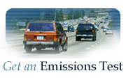 Get a vehicle emissions test - photo of vehicles on highway