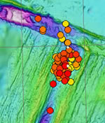 North Gorda earthquake map