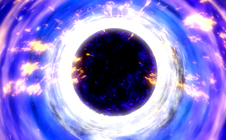 Top-down illustration of a black hole