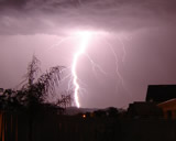 Lightning in Temescal Valley, CA, 2005