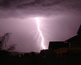 Lightning in Temescal Valley, CA, 2005 