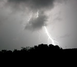 Lightning in Pennsylvania's night sky