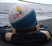Adopted Drifter Buoy on Ship's Deck