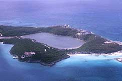 Aerial photo of the Exuma Cays Land and Sea Park