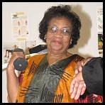 Woman lifting weights