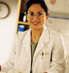 a doctor smiling