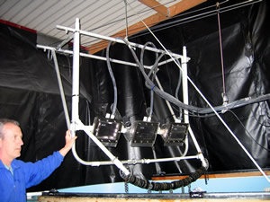 Photo of infra red camera frame used to study the effect of a trawl footrope on flatfish behavior