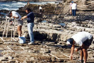 MINT members and Pete Raimondi (UCSC) are pictured sampling a site near Point Conception in the early 1990’s.