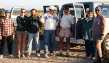 MINT team members are pictured with Melissa Wilson (UCSC) and Dick Wilhelmsen (former MMS manager) after a day of work. 