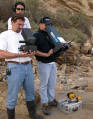 Steve Lee at UCLA assists in operation of remote helicopter.