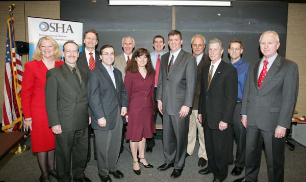 Acting Assistant Secretary Jonathan L. Snare Poses with Several Industry Attendees