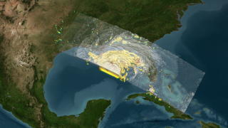 Hurricane Gustav dumps rain across the entire Gulf Coast Region. This storm is bringing hurricane force winds across over 70 miles.