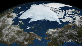 Image of Arctic sea ice on September 9,2008.