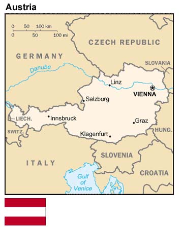 Austria: Map and Flag