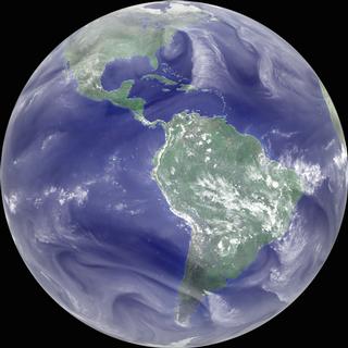 Global Water Vapor showing the parade of 1995 hurricanes in the Atlantic