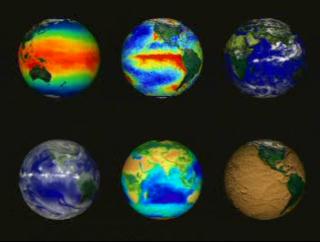 The Earth Today exhibit produces near-realtime animations based on current data.  This sample animation shows an example of how such animations are displayed.
