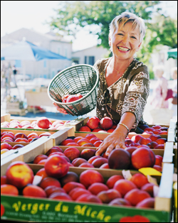 Picture of woman buying produce