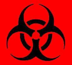 Illustration of a biohazard symbol