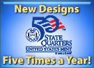 50 State Quarters New Designs Five Times a Year!