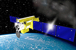 A graphic image that represents the Hinode (Solar-B) mission