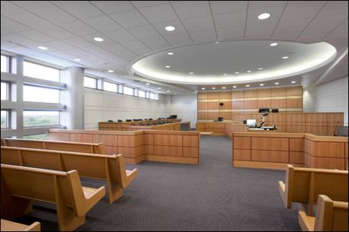 Main aisle in courtroom