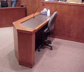 Court Reporter’s Station level with well