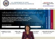 Secretary Rice welcomes visitors to the careers.state.gov website.