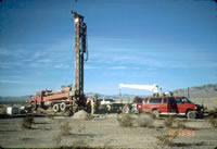 Installation of a borehole designed to measure the transport of water vapor in a deep unsaturated zone