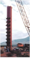 Vertical shaft (5 feet in diameter and 45 feet deep) being installed to provide access to unsaturated zone sediments