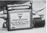 Portable radiography camera used to test for cracks in metal