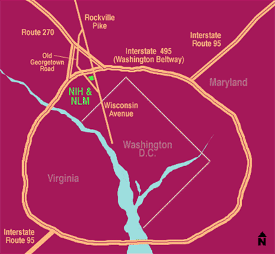 Map of the Washington, DC, area